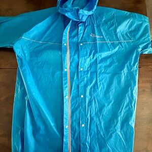 Rain Jacket 2XL Blue Hooded Tenjin Long